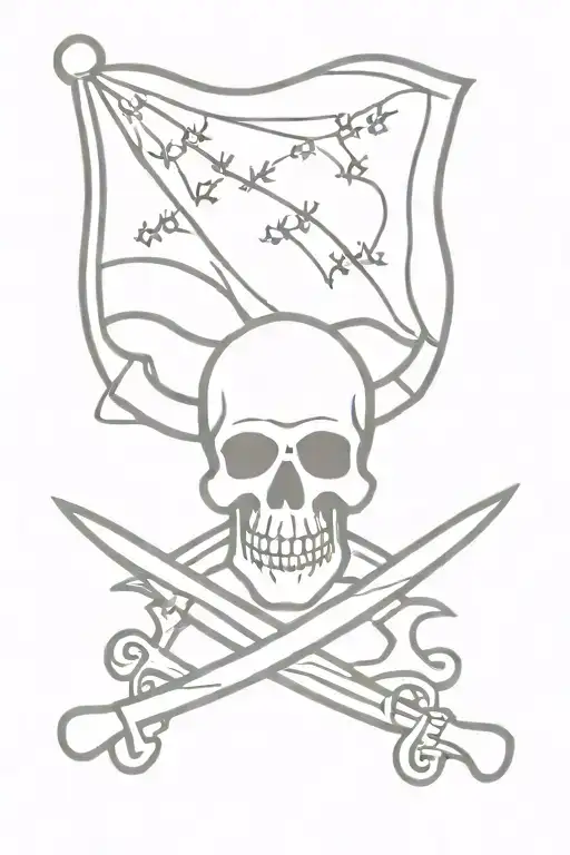 death before dishonor pirate flag tattoo design idea