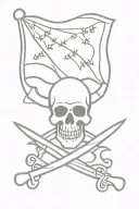 death before dishonor pirate flag tattoo design idea