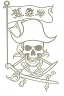 death before dishonor pirate flag tattoo design idea