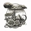 Stronger Than The Storm tattoo design idea