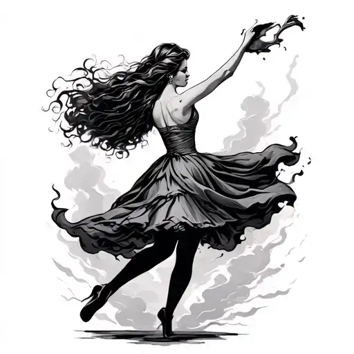 Dancing Through My Storms tattoo design idea