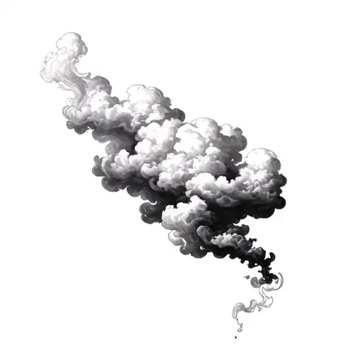 Filler Clouds and Smoke tattoo design idea