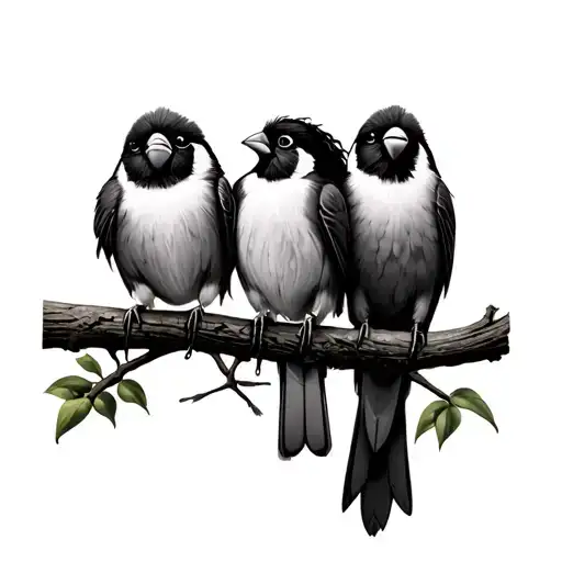 Bob Marley 3 Little Birds tattoo design idea