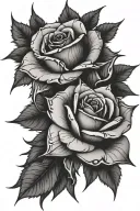  Rose thorns magic tattoo design idea