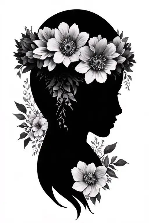 agape an tetelestai with flower crown tattoo design idea
