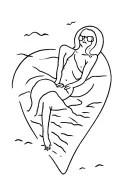 Beach bum relaxing tattoo design idea