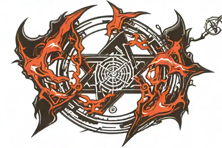 transmutation circle fullmetal alchemist alchemy circle tattoo design idea