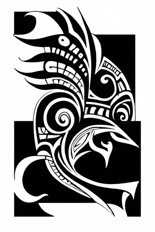 Maori tribal patterns tattoo design idea