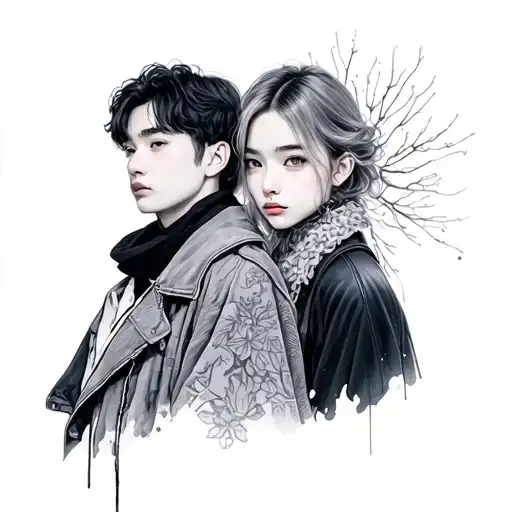 hayley kim taehyung and winter tattoo design idea