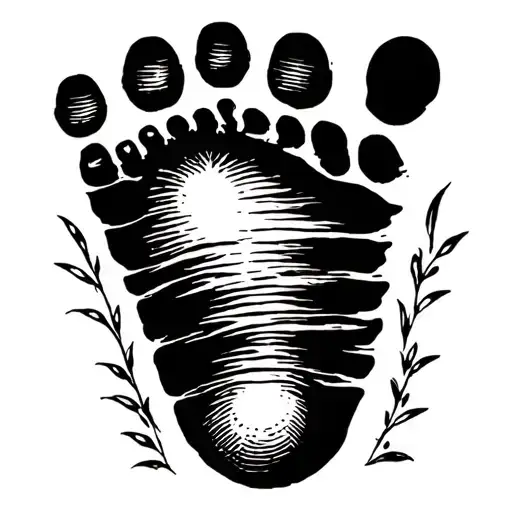 baby foot print tattoo design idea