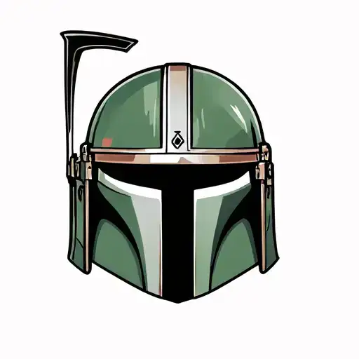 MANDALORIAN Helmet tattoo design idea