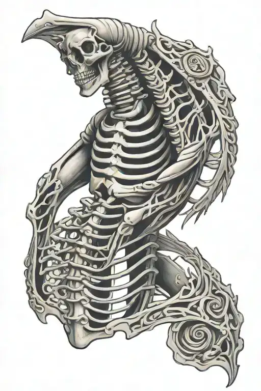Rib cage tattoo tattoo design idea