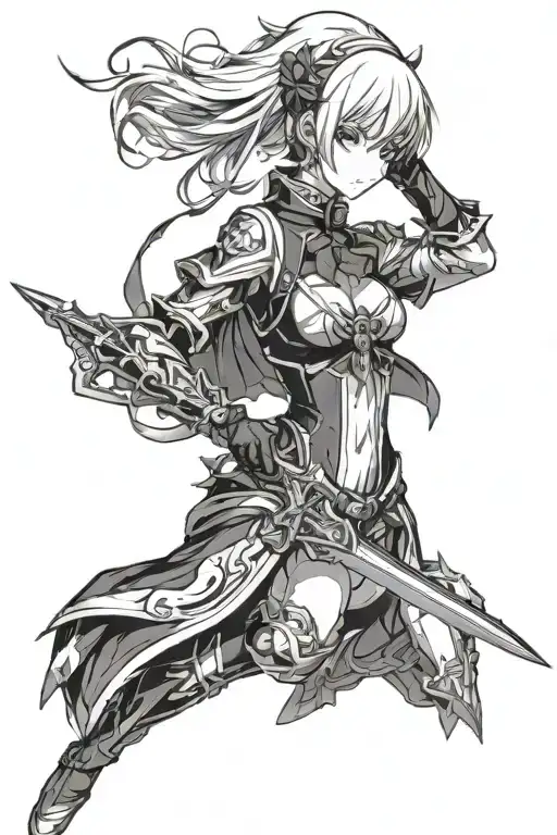 jeanne alter from anime fate tattoo design idea