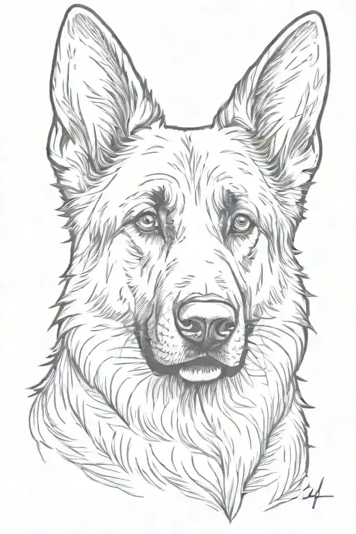German Shepherd tattoo design idea