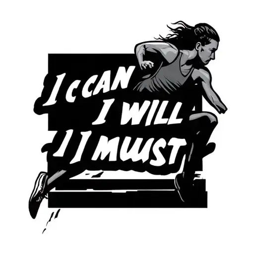 "I can I will I must " Runner tattoo design idea