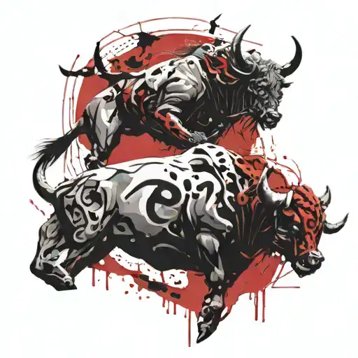 taurus and scorpio  tattoo design idea