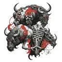 taurus and scorpio  tattoo design idea