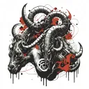 taurus and scorpio  tattoo design idea