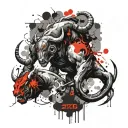 taurus and scorpio  tattoo design idea