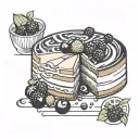 cheesecake tattoo design idea