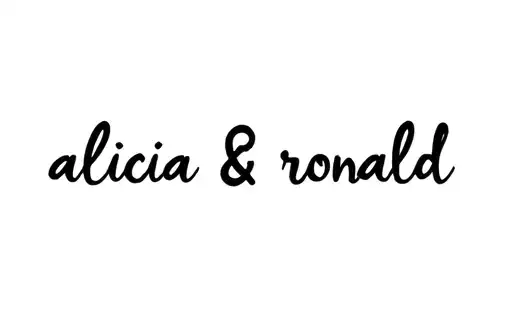 "alicia & ronald" tattoo design idea