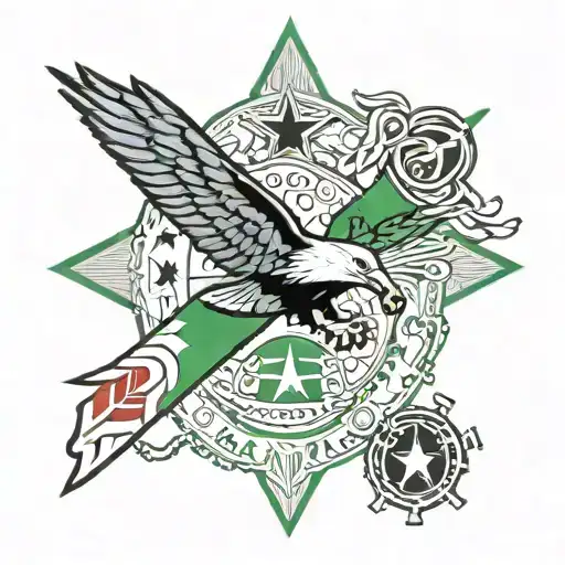 blue air force symbol, air force green feet, afghanastan flag, iraq flag, black C5 aircraft silouette tattoo design idea