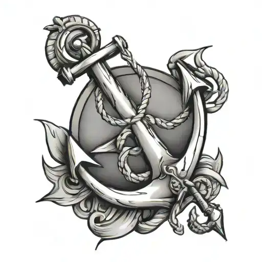 Navy anchor tattoo design idea