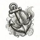 Navy anchor tattoo design idea
