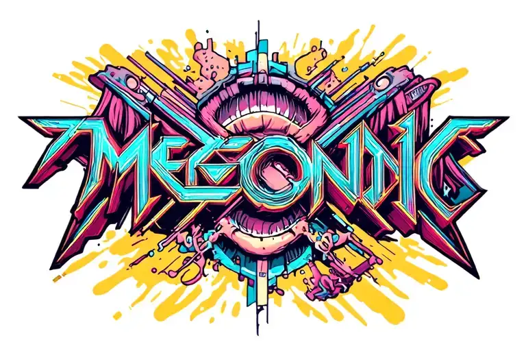 "Melodic techno" anime inspired tattoo tattoo design idea