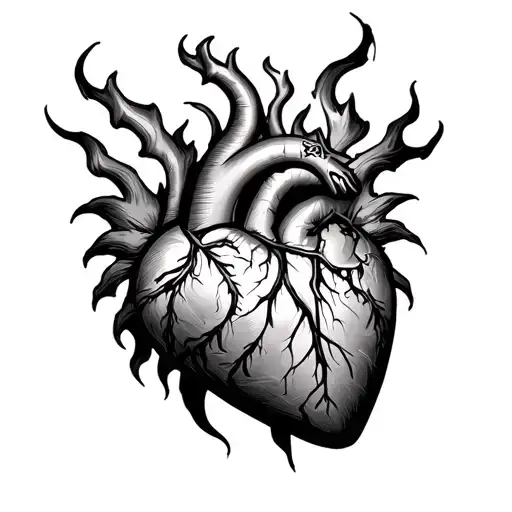 demon slayer set youre heart ablaze tattoo design idea