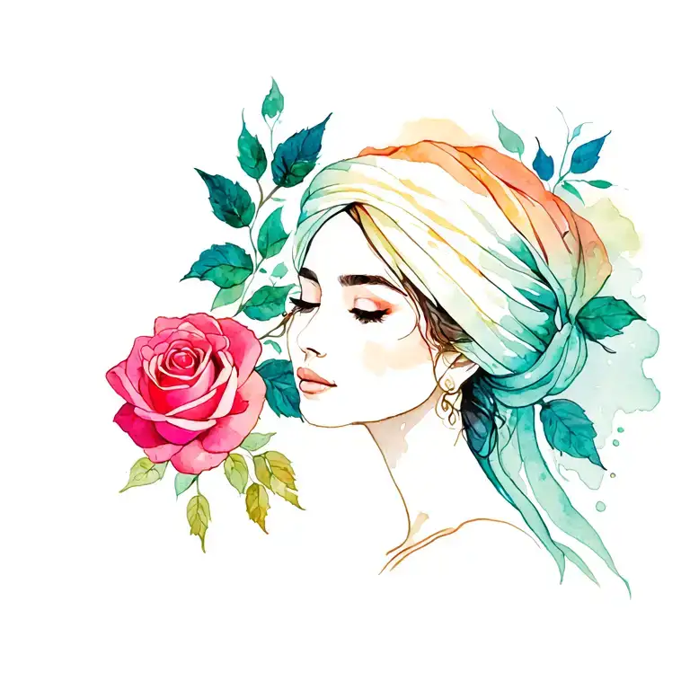 "Rani Kaur" rose made tattoo design idea