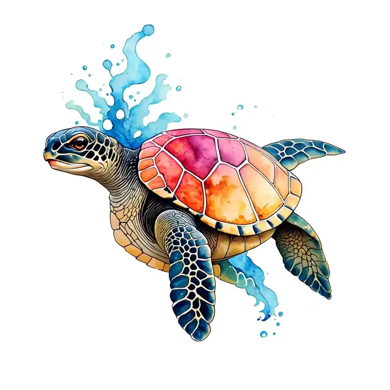 sea turtle tattoo design idea