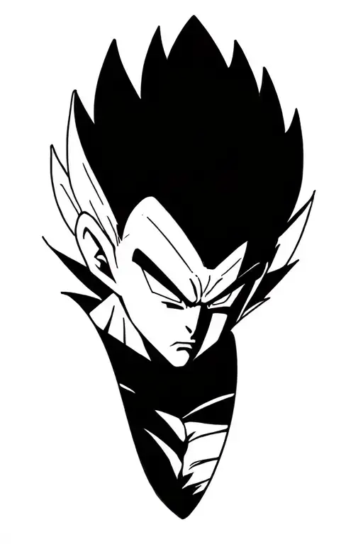 majin vegeta dragon ball z tattoo design idea