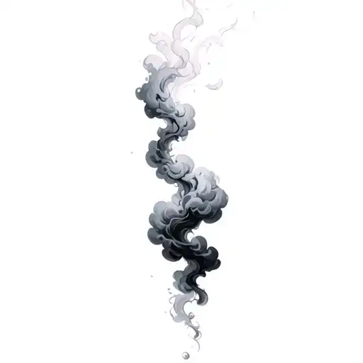 Coverup Clouds and Smoke tattoo design idea
