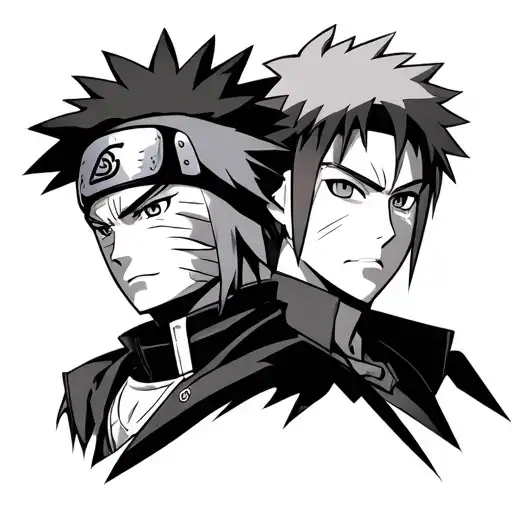 Create a tattoo design that includes the following characters: Kakashi and Shikamaru from the anime Naruto; Erza, Natsu  tattoo design idea