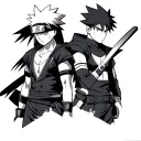 Create a tattoo design that includes the following characters: Kakashi and Shikamaru from the anime Naruto; Erza, Natsu  tattoo design idea