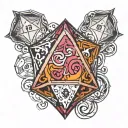 D20 dice tattoo design idea