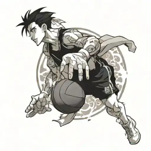 A tattoo on tricep. I like anime , gym , volleyball and travelling . please don't draw character  tattoo design idea