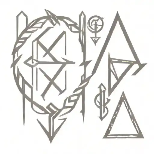 nordic runes viking tattoo design idea