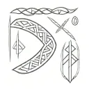 nordic runes viking tattoo design idea
