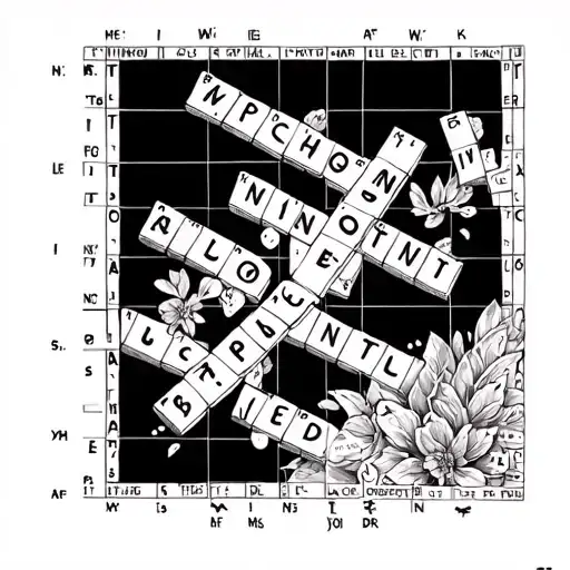 corage crosswords several languages tattoo design idea