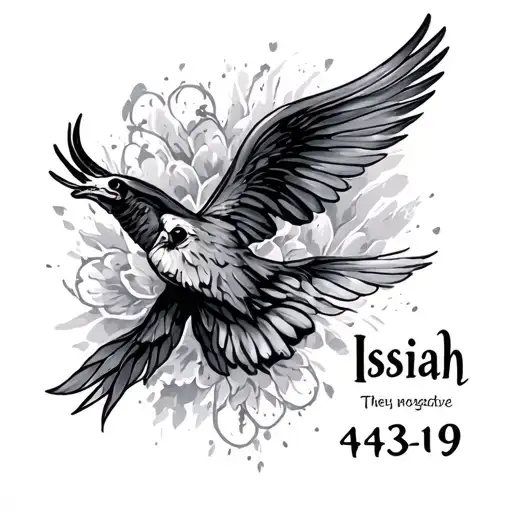 Isaiah 43:19 picture English tattoo design idea