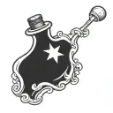 love potion bottle tattoo design idea