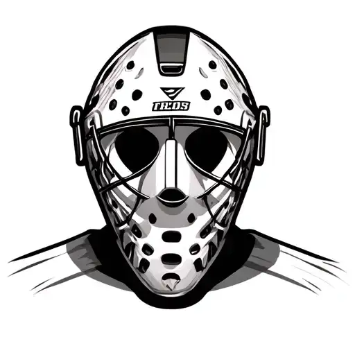 hockey goalie mask tattoo design idea