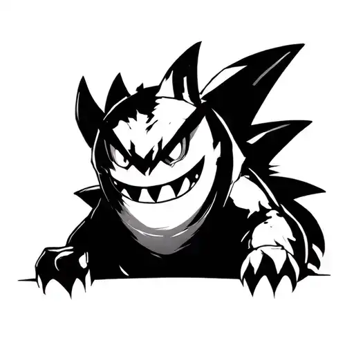Gengar Pokémon tattoo design idea