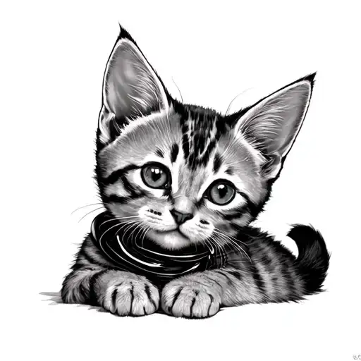 bdsm kitten tattoo design idea