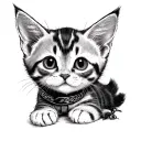 bdsm kitten tattoo design idea
