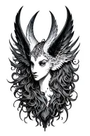 Irish banshee mythical creature tattoo design idea