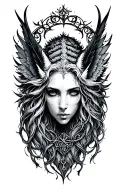 Irish banshee mythical creature tattoo design idea