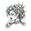 femme fatale tattoo design idea